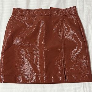 Aritzia mini leather skirt
